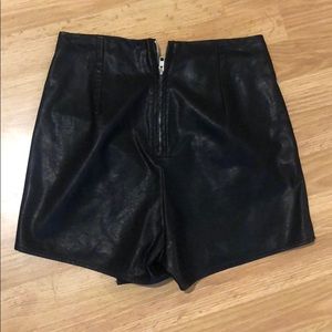 Leather Mini Skort